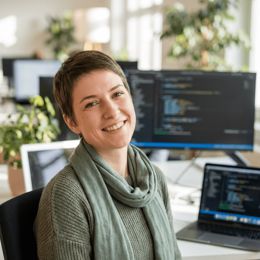 Female healthcare professional in a clinical office